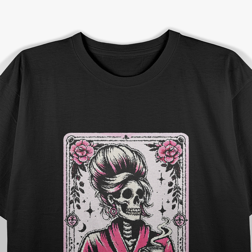 The Mom Tarot Card Skeleton Mama Coffee Happy Mother's Day T-Shirt