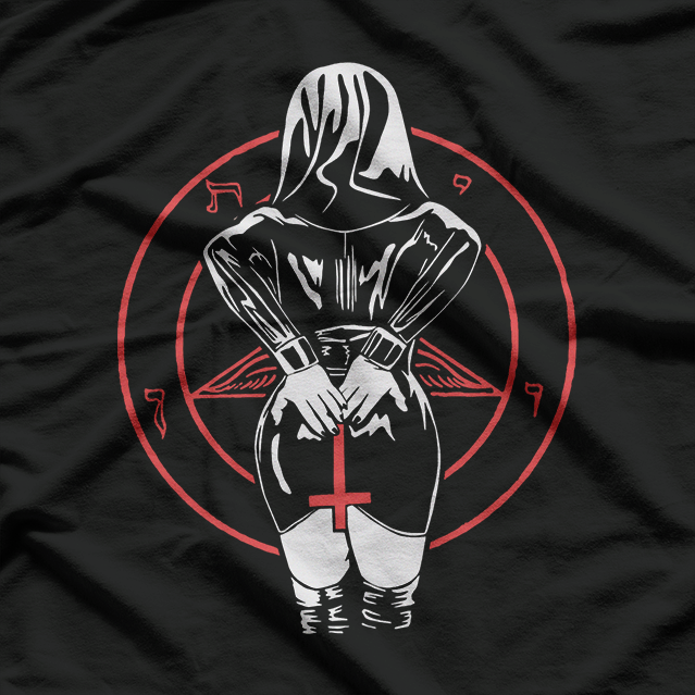 Bad Nun Sexy Dark Gothic Rebel Aesthetic Punk Alt Edgy Devilish T-Shirt