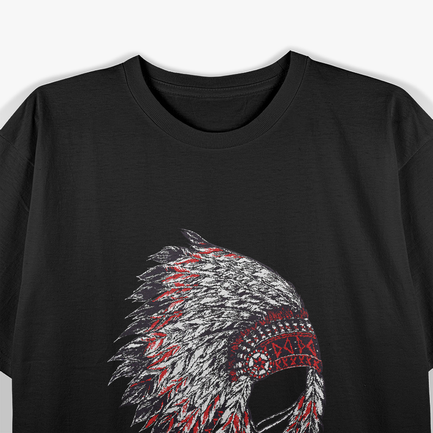 Native American Pride: Traditional Indian Headdress T-Shirt