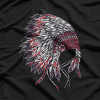 Native American Pride: Traditional Indian Headdress T-Shirt