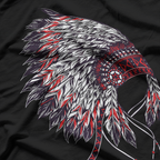 Native American Pride: Traditional Indian Headdress T-Shirt
