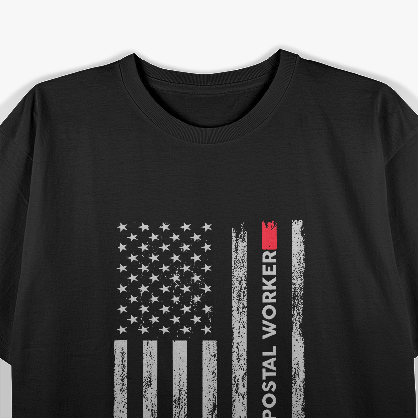 Postal Worker Vintage USA Flag American Mail Carrier Pride T-Shirt
