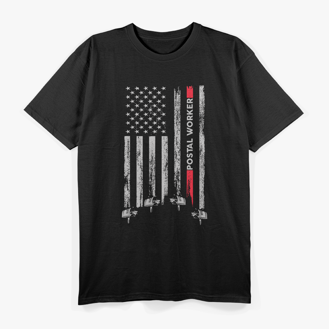 Postal Worker Vintage USA Flag American Mail Carrier Pride T-Shirt