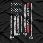 Postal Worker Vintage USA Flag American Mail Carrier Pride T-Shirt