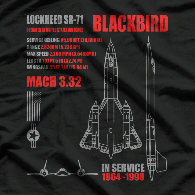 Lockheed SR-71 Blackbird: The Legendary Spy Plane T-Shirt