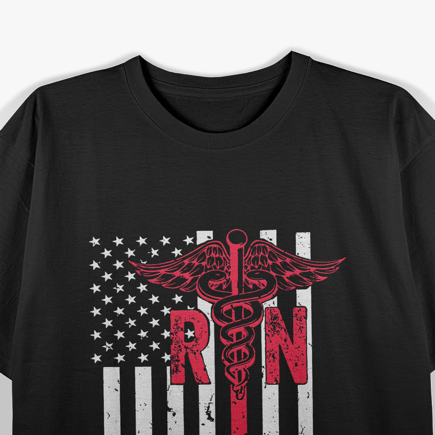 Registered Nurse RN – USA Flag Medical Healthcare Worker T-Shirt
