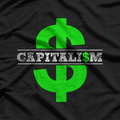 Capitalist Conservative Investor Dollar Money Stocks T-Shirt