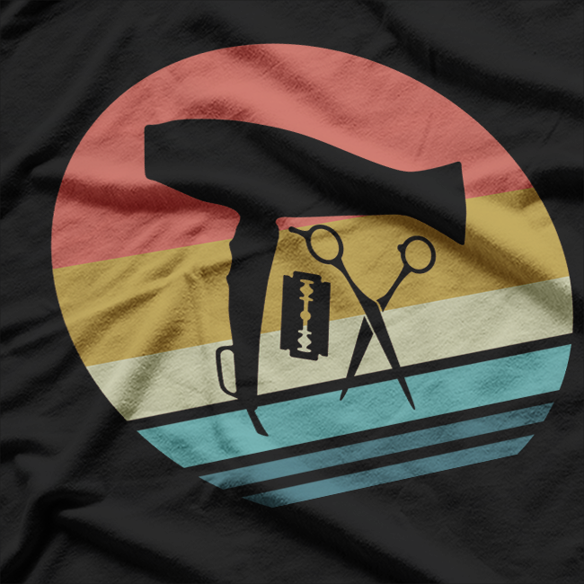Hairdresser Vintage Retro Barber Hairstylist Salon T-Shirt