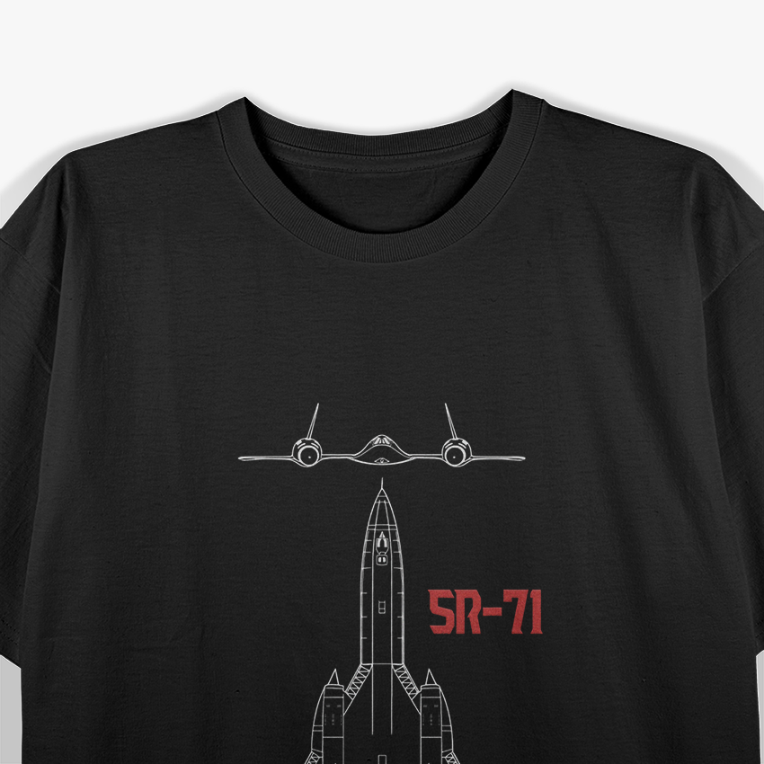 SR-71 Blackbird Military Aircraft USAF Pilot Vintage T-Shirt