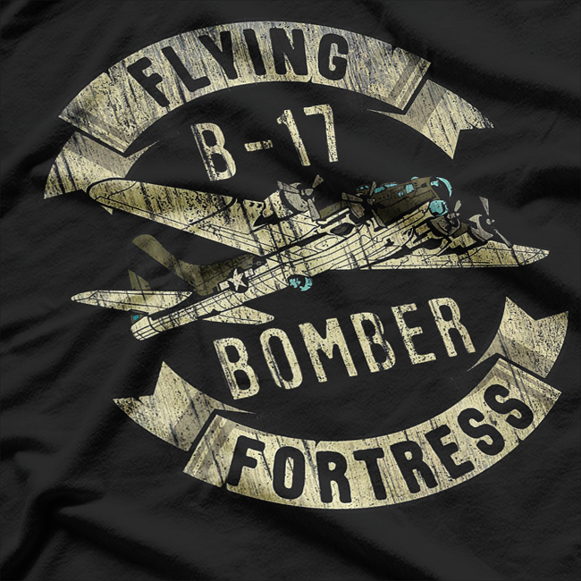 Vintage B-17 Bomber WW2 Airplane Military History T-Shirt