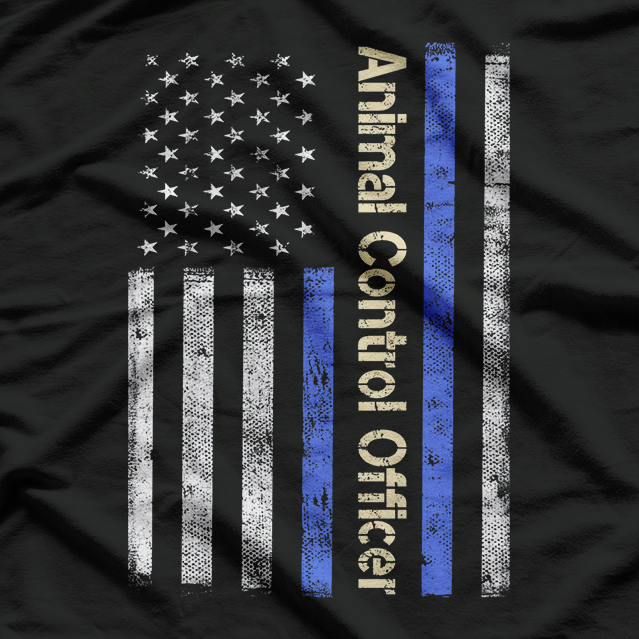 Animal Control Officer: American Flag Patriotic T-Shirt