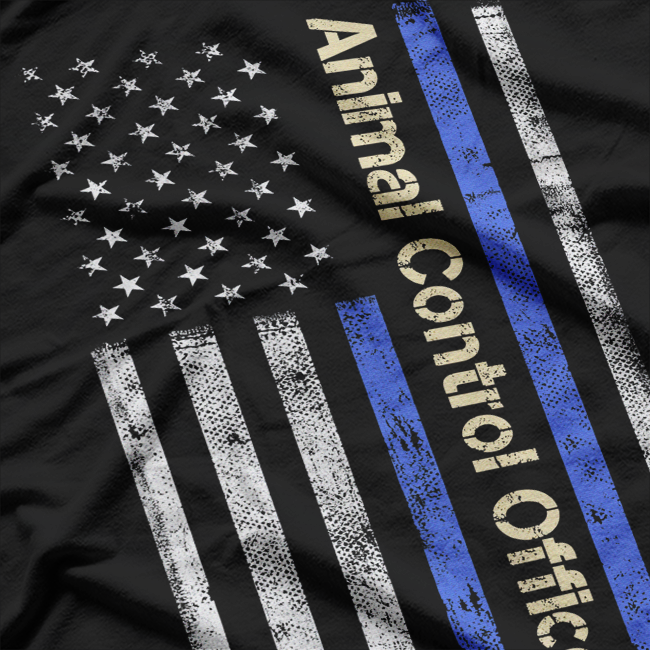 Animal Control Officer: American Flag Patriotic T-Shirt