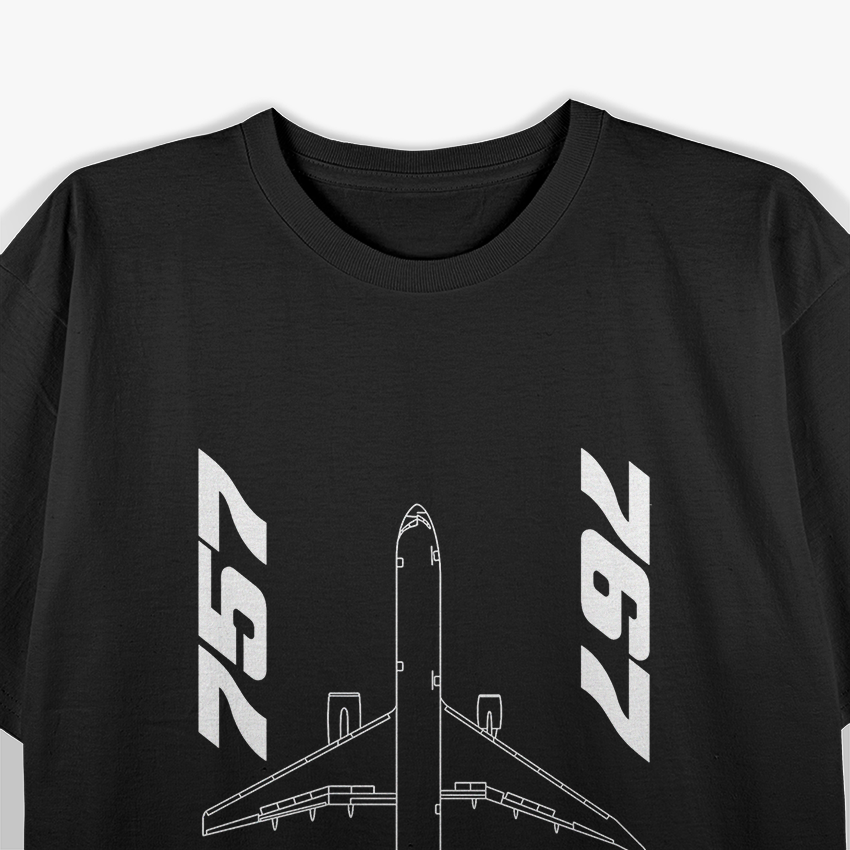 Boeing 757 & 767 Pilot Airplane Lovers Aviation T-Shirt