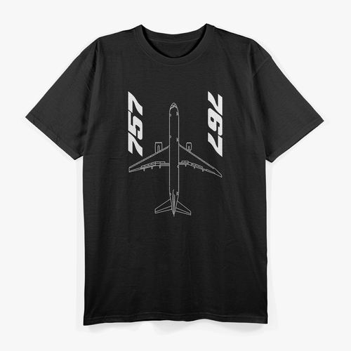 Boeing 757 & 767 Pilot Airplane Lovers Aviation T-Shirt