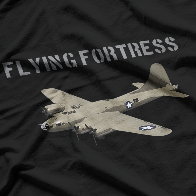 B-17 Flying Fortress Vintage WW2 Warplane T-Shirt