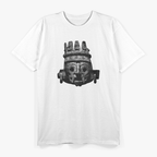 Tlaloc Face Ancient Aztec Rain God Warrior Tribal Art T-Shirt