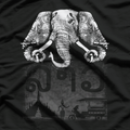 Three-Headed Elephant Mythical Beast Fantasy Creature Art T-Shirt