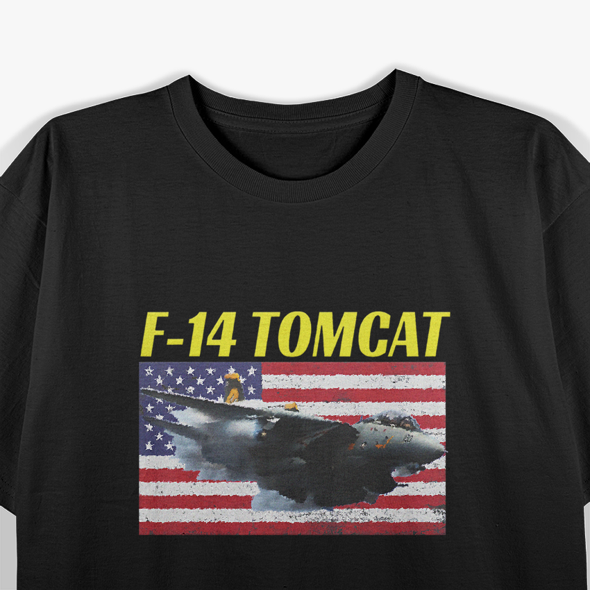 F-14 Tomcat Naval Aviation Fighter Jet Action T-Shirt