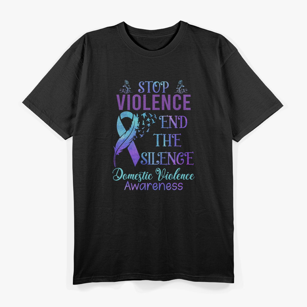 End Domestic Violence Awareness Purple Ribbon Support T-Shirt