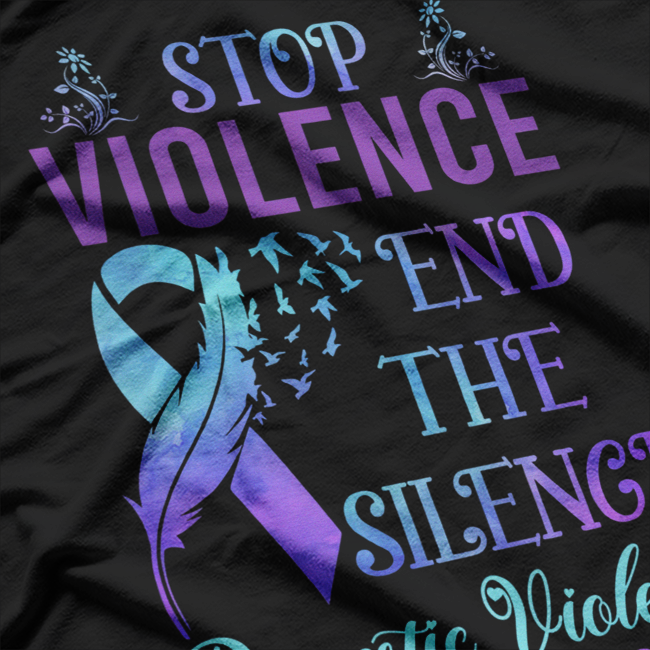 End Domestic Violence Awareness Purple Ribbon Support T-Shirt