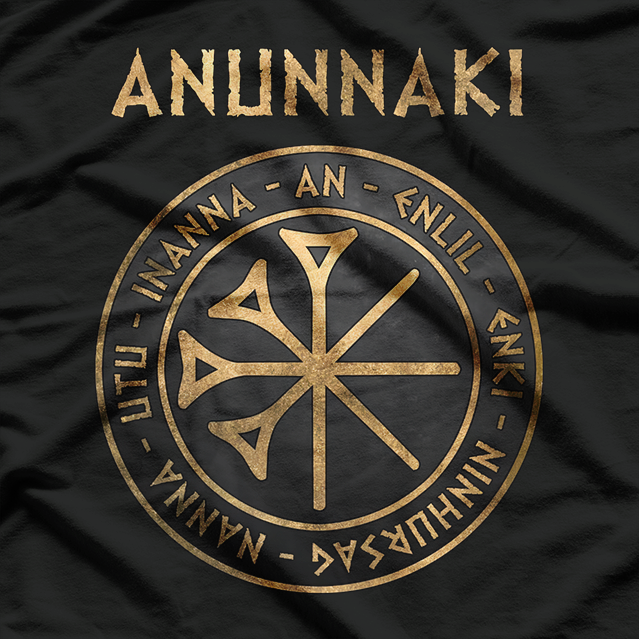 Anunnaki Ancient Gods of Mesopotamia – Mythological Symbol Design T-Shirt