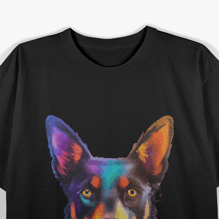 Aussie Kelpie Art – Watercolor Dog Lovers T-Shirt