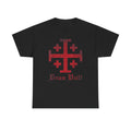 Knight Templar Cross Crusader Deus Vult Jerusalem Cross T-Shirt