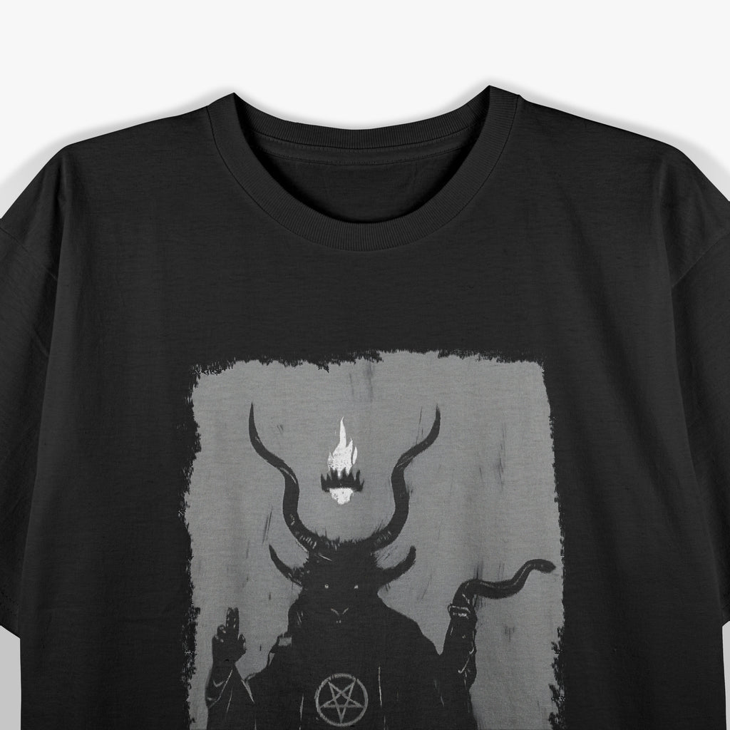 Lucifer Light Bearer Satanic Occult Baphomet Goat Atheist T-Shirt