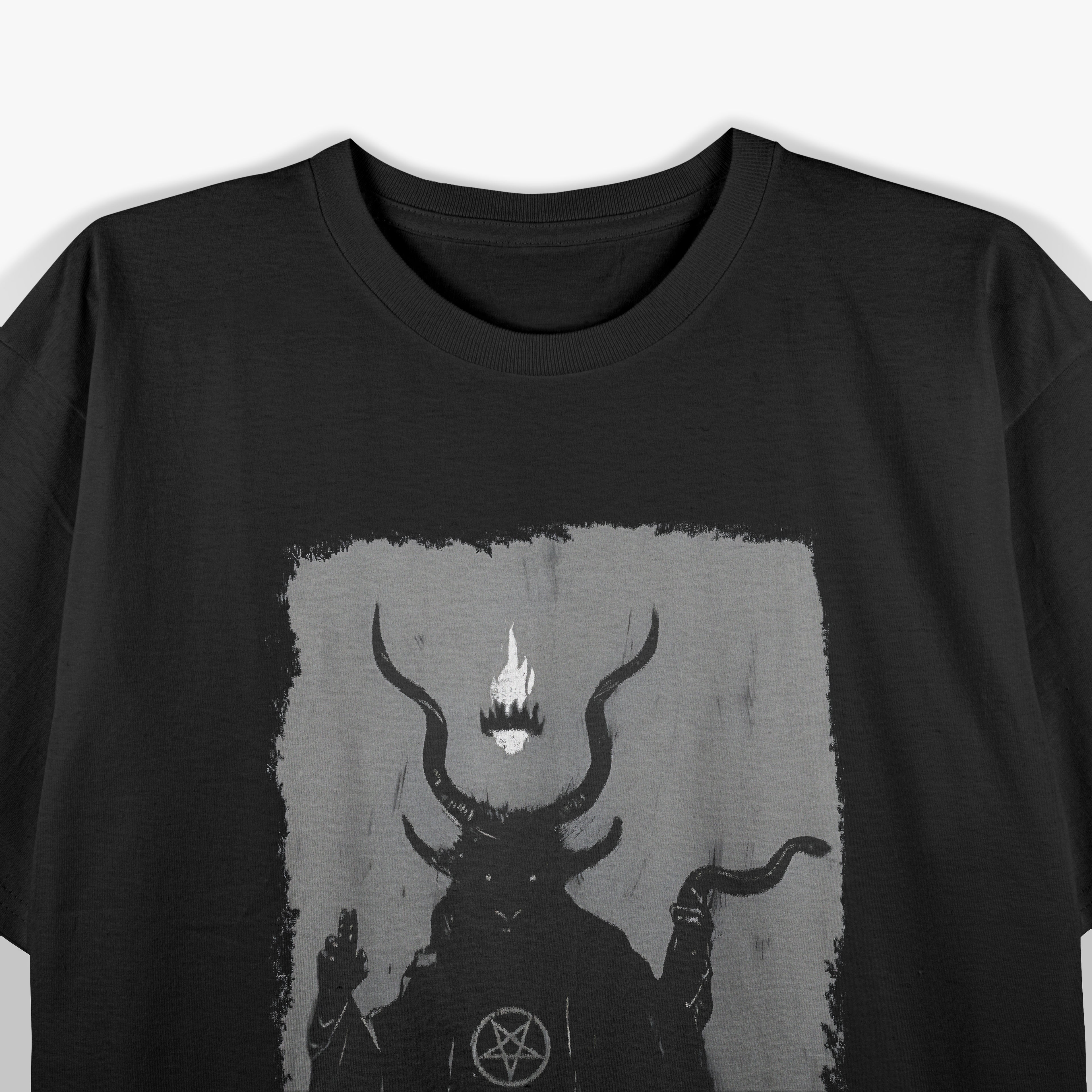 Lucifer Light Bearer Satanic Occult Baphomet Goat Atheist T-Shirt