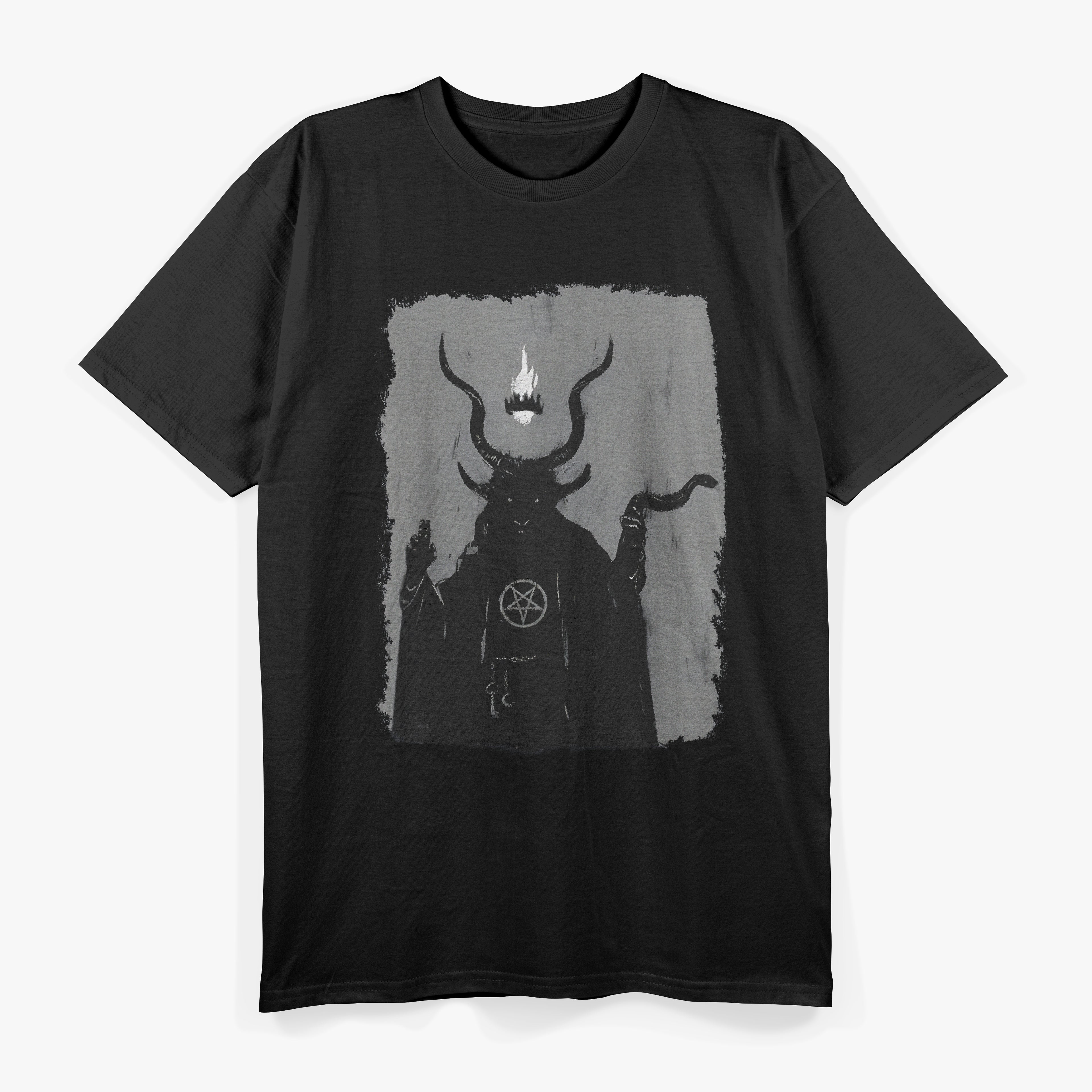 Lucifer Light Bearer Satanic Occult Baphomet Goat Atheist T-Shirt