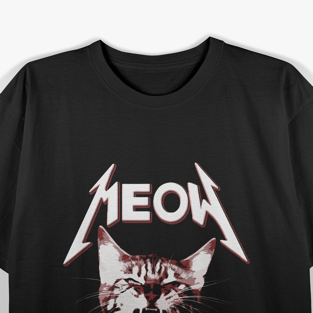 Graphic Funny Cat Animal Rock Cat T-Shirt