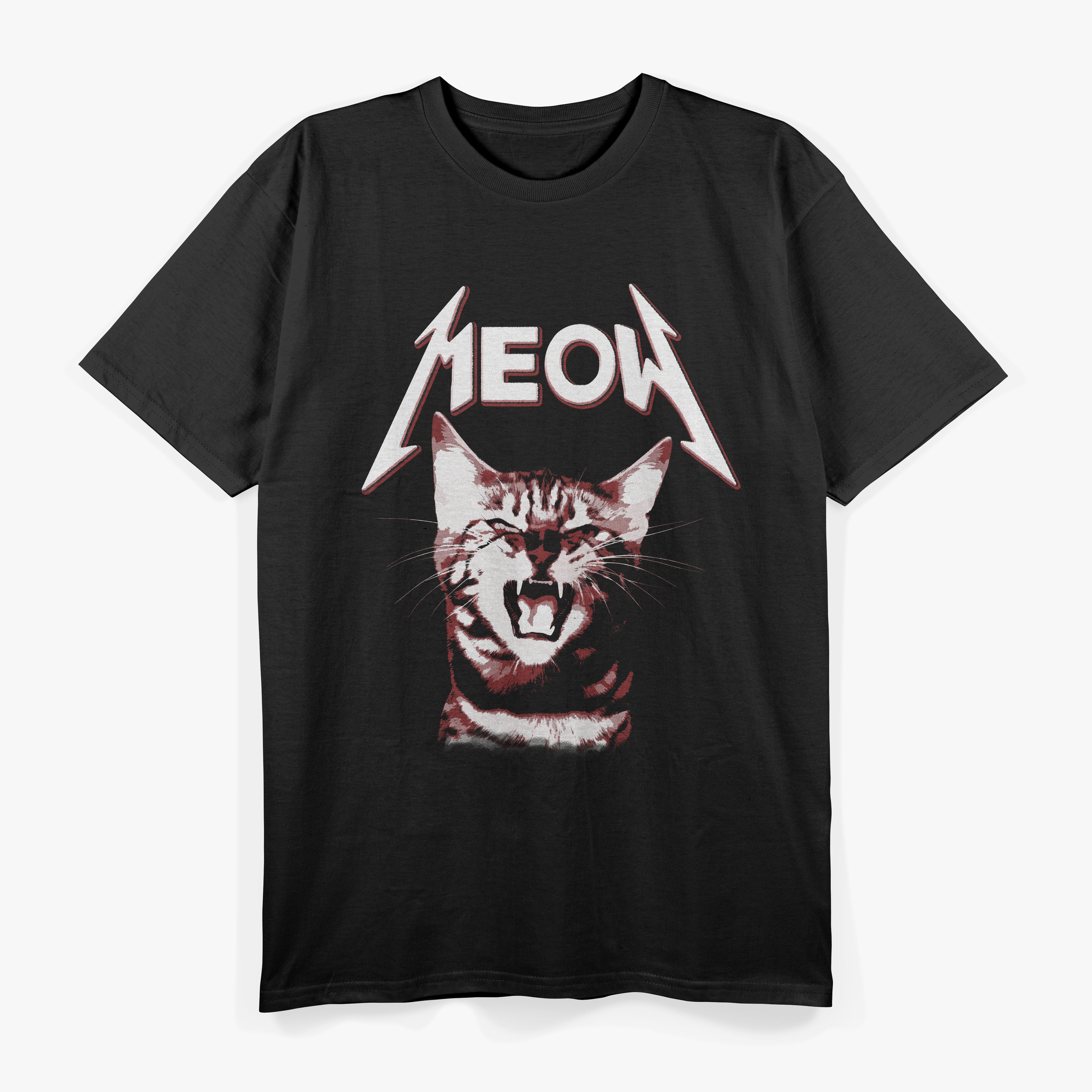 Graphic Funny Cat Animal Rock Cat T-Shirt