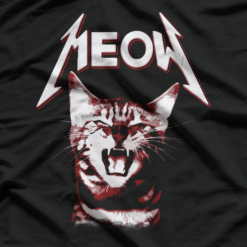 Graphic Funny Cat Animal Rock Cat T-Shirt