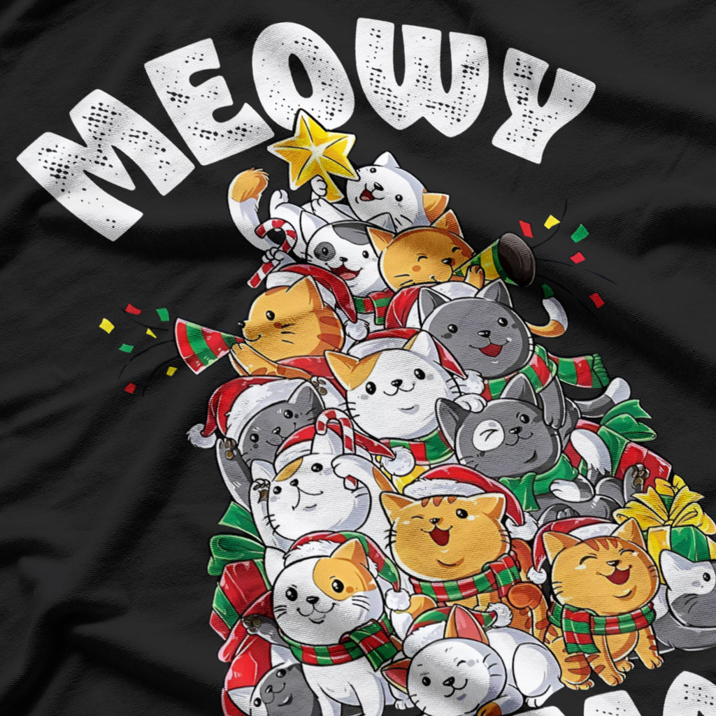 Cute Meowy Catmas Xmas Tree Funny Christmas Cat T-Shirt