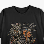 Mermaid Skeleton Traditional Tattoo Artist Inked T-Shirt