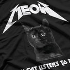 Meow Cat My Cat Listens To Metal Black Cats T-Shirt