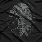 Native American Chief Cherokee Cultural Tribe Detail Texture T-Shirt