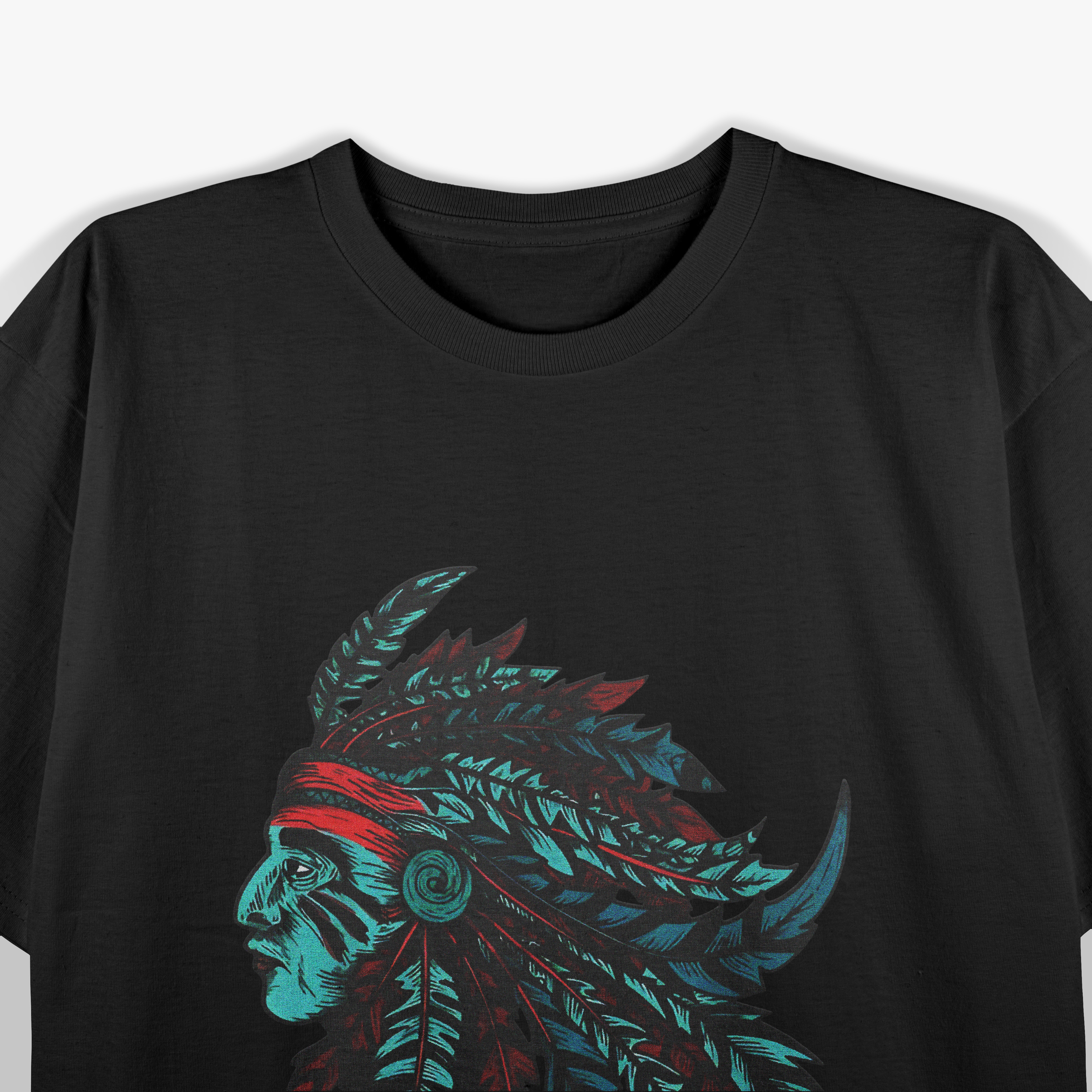 Tribal Spirit: Native American Chief Headdress T-Shirt