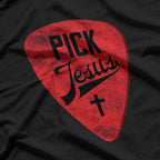 Christian Music Pastor Guitar, Jesus Guitar Pick T-Shirt