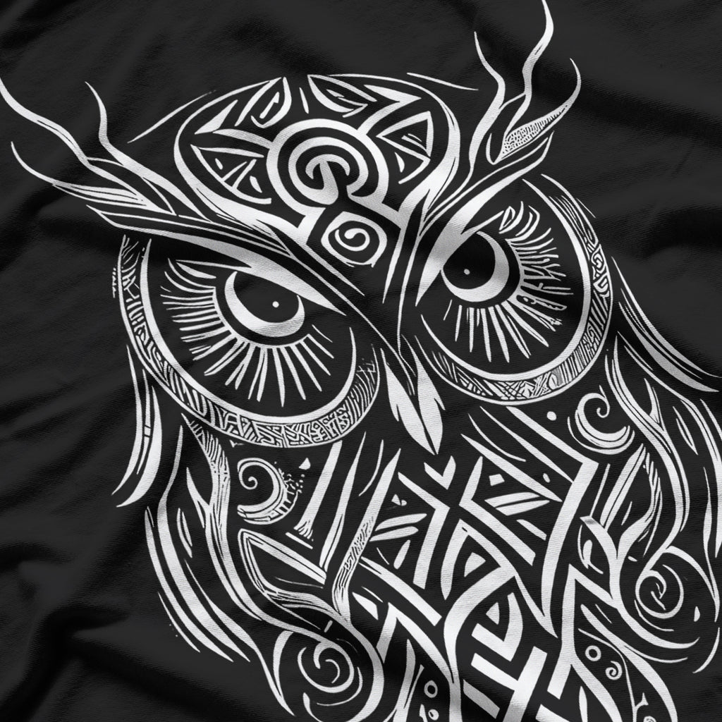 Norse Style Viking Owl Ancient Runes T-Shirt
