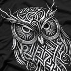 Norse Style Viking Owl Ancient Runes T-Shirt