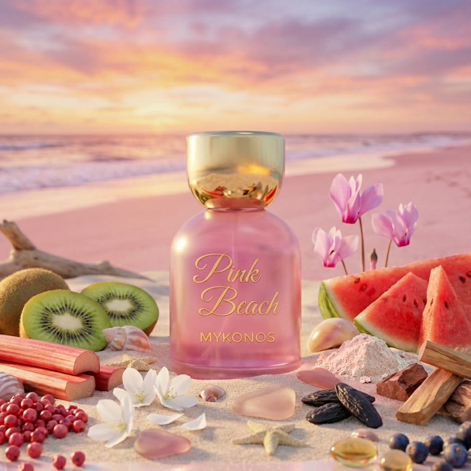 Mykonos Pink Beach Eau de Parfum 50ml Fresh Floral Fruity Sweet Scent
