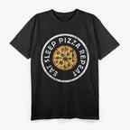Funny Pizza Lover Eat Sleep Pizza Repeat Get A Slice Foodie T-Shirt