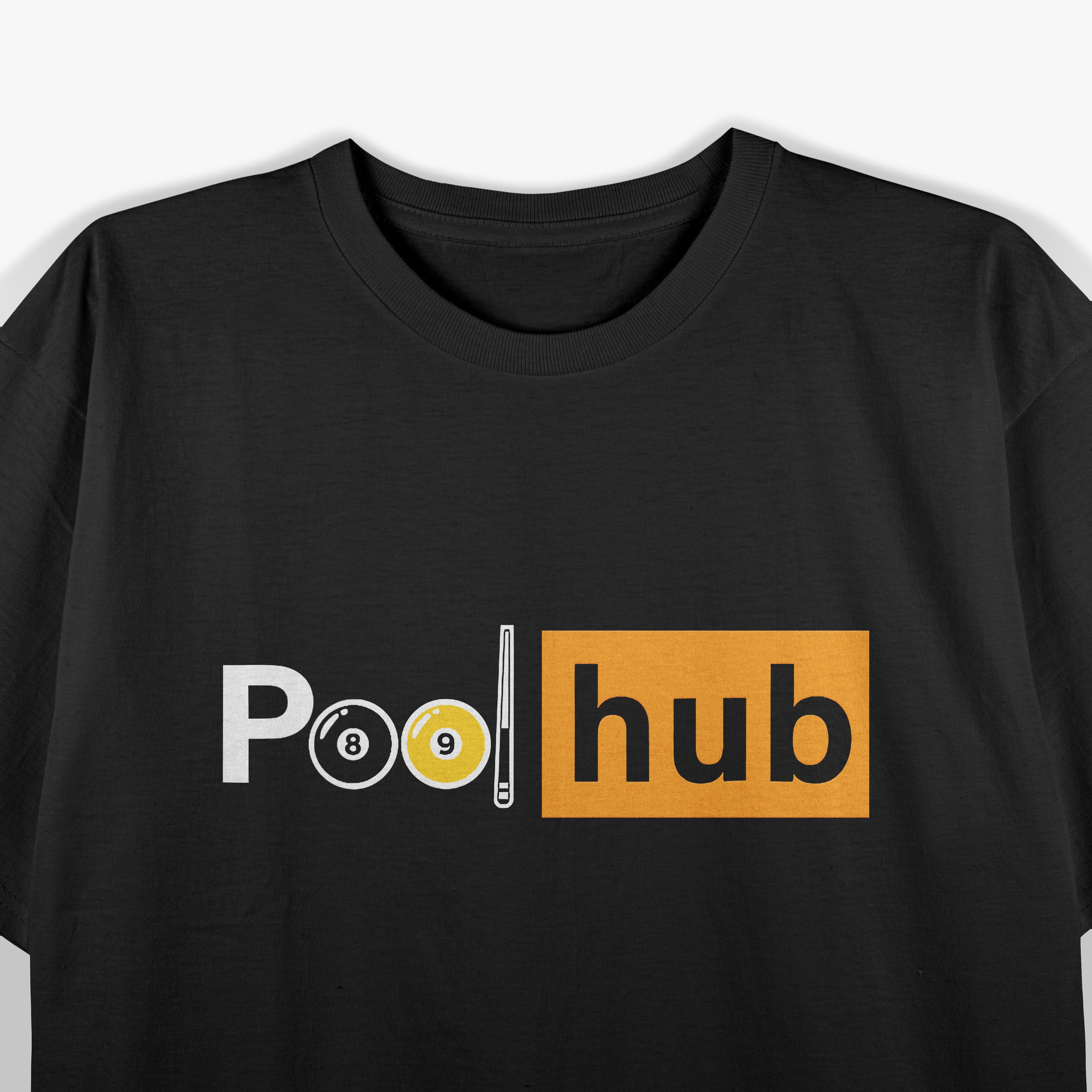 Billiards Game Pool Hub Billiard Balls & Cue Stick T-Shirt