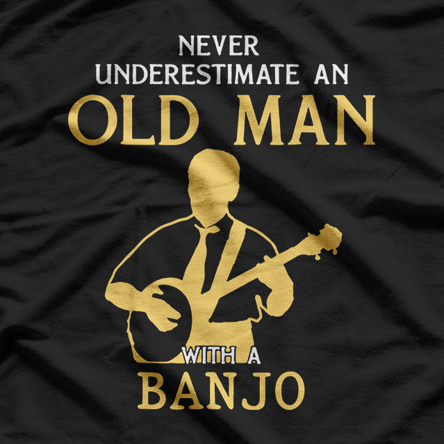 Old Man With a Banjo – Funny Musician Graphic T-Shirt