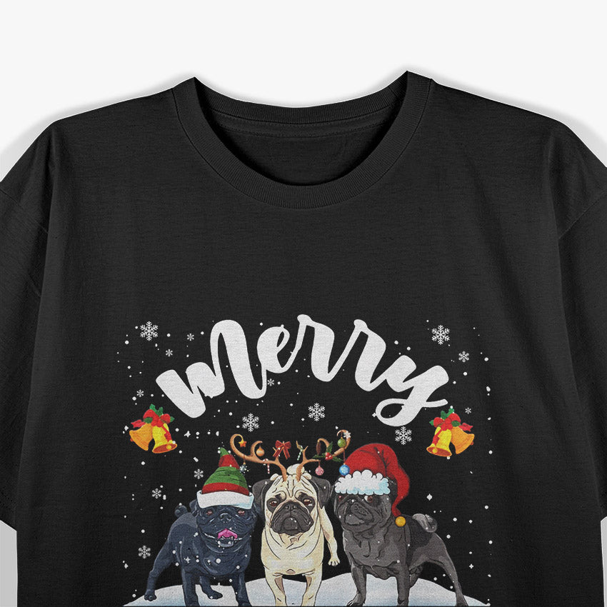 Merry Pugmas – Funny Santa Dog Christmas Holiday T-Shirt