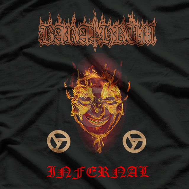 Finnish Black Doom Inspired – Barathrum Infernal Retro Graphic T-Shirt