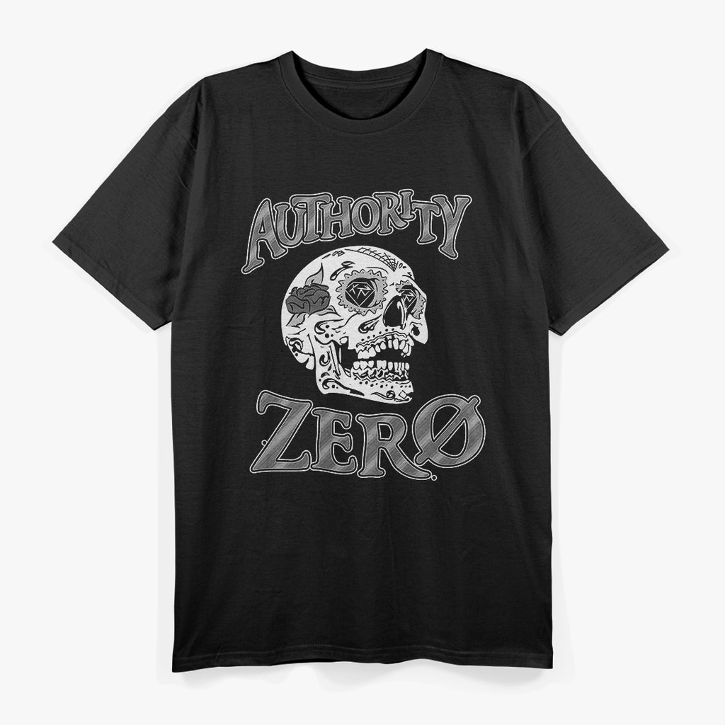 Skull Graphic Music – Authority Zero Inspired Rock Retro Design T-Shirt
