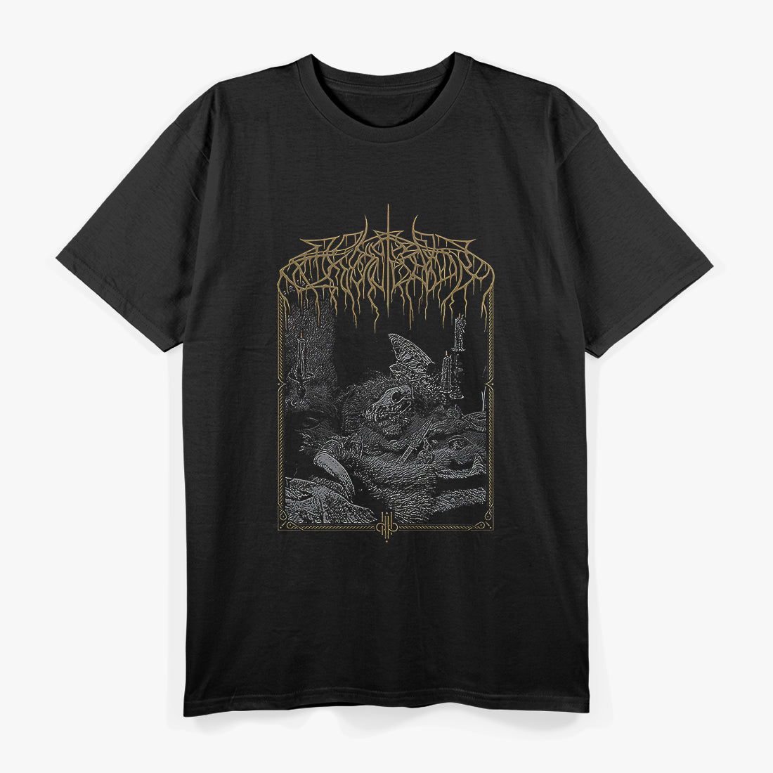 Wolves in the Throne – Retro Black Metal Graphic Design RZ T-Shirt