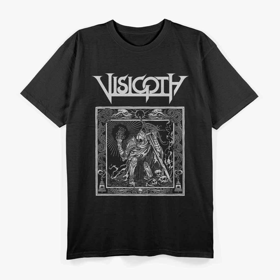 Visigoth Inspired – Bells of Awakening Retro Power Metal Graphic RZ T-Shirt